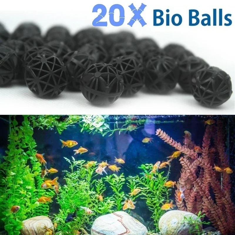 Aquarium Planted Tank Filter - 20 szt. 16mm Bio Kulki Filtracyjne