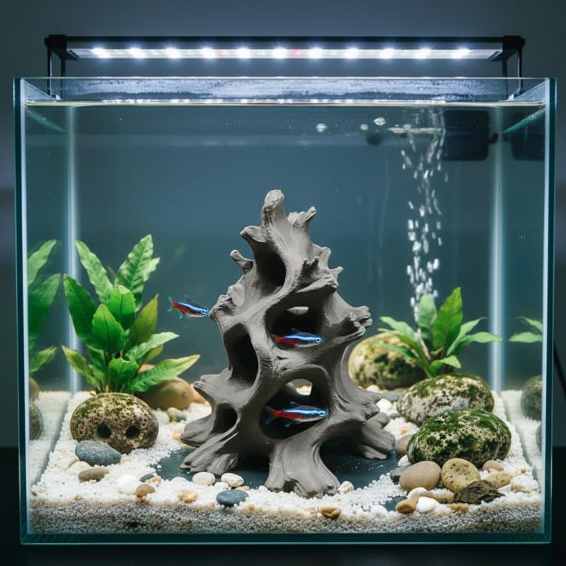 Ukryta wielootworowa jaskinia  – Aquarium Driftwood recenzja i cena
