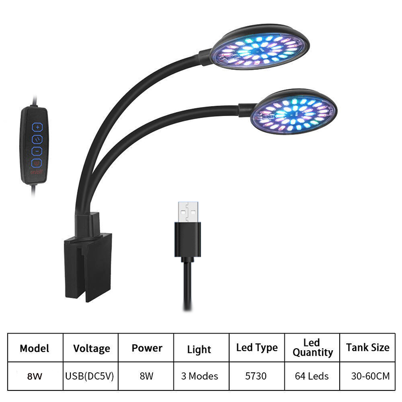 Lampa LED do akwarium USB, kli – Aquarium Plant Light recenzja i cena